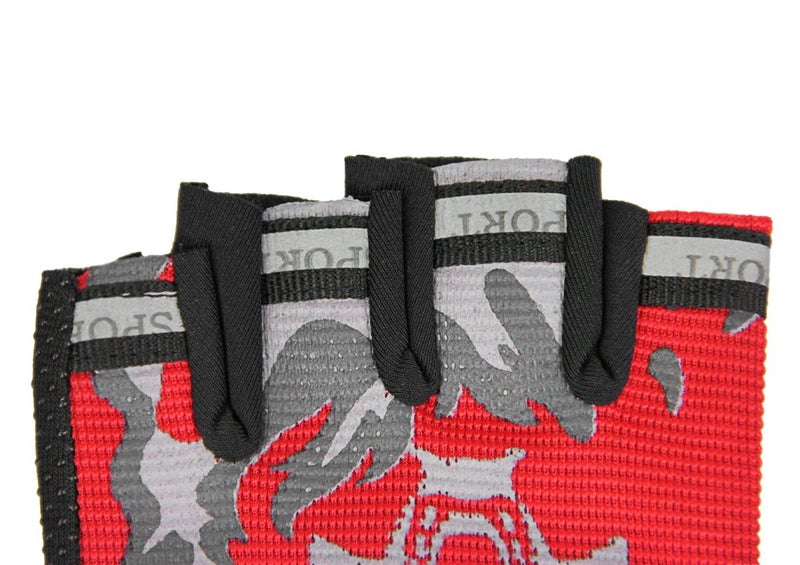 BXT Kids Fingerless Cycling Gloves Mittens Breathable Non-Slip Shock-Absorbing Kids Riding Bike Gloves Girls Boys Fishing Bicycle Roller Skating Hunting Climbing Half Finger Outdoor Sports Gloves - Image 3